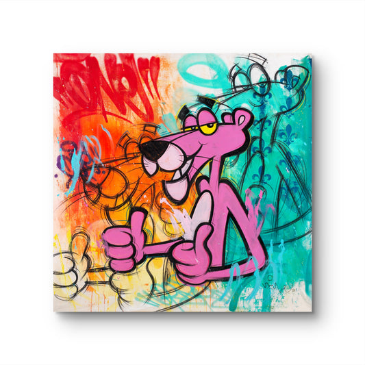 PINK THUMBS - DIBOND - 40X40 CM