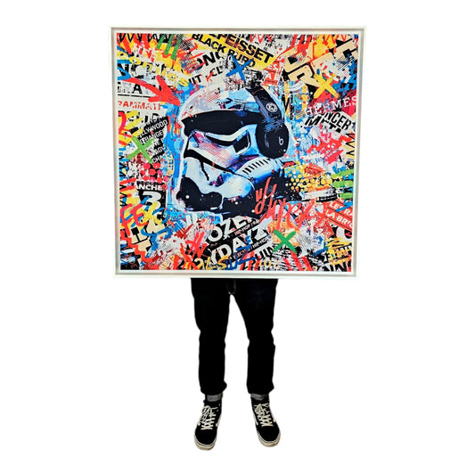 BEAT TROOPER - TOILE - 100X100 CM + CADRE AMERICAIN