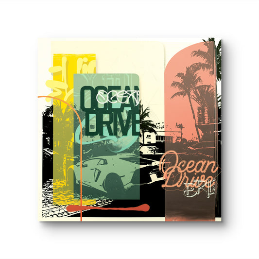 OCEAN DRIVE - TOILE - 100X100 CM